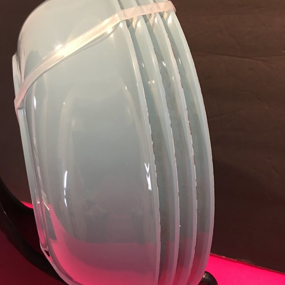 *8pcs* Tommy Bahama Rustic Crackle Aqua Blue Pasta Salad Soup Dinner Bowl Set - Picture 4 of 4